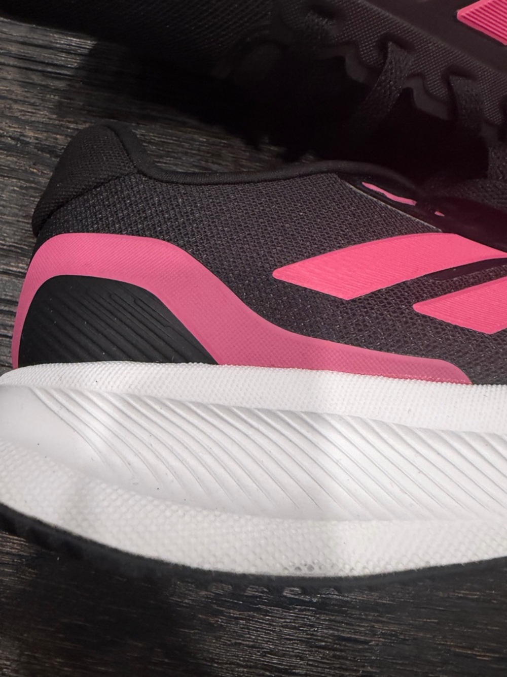 Adidas RunFalcon 5 Women's Size 9 Athletic Shoes Black Pink - Picture 2 of 11